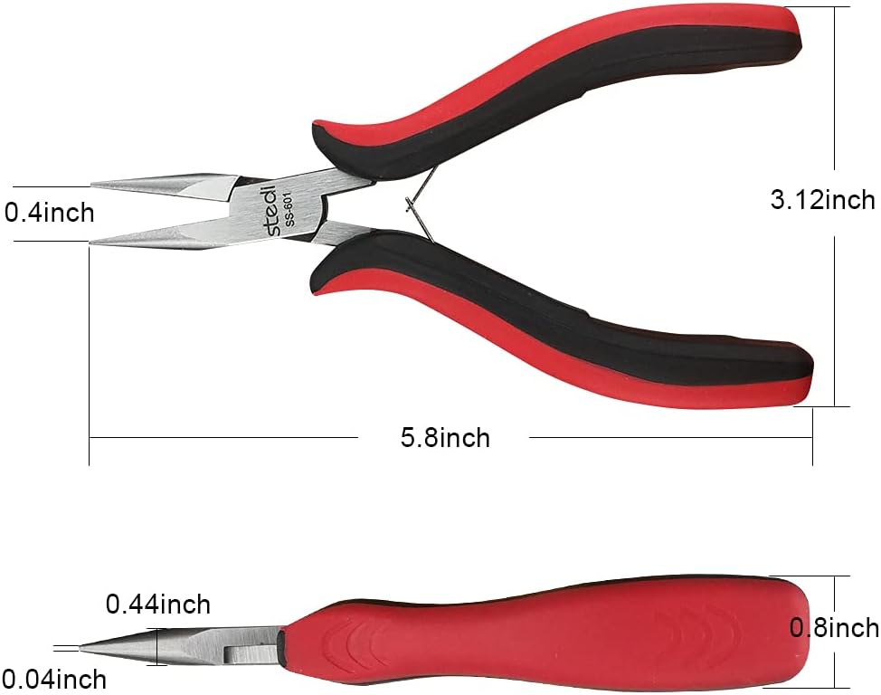 Stedi 5-Inch Needle Nose Pliers for Jewelry Making, Chain Nose