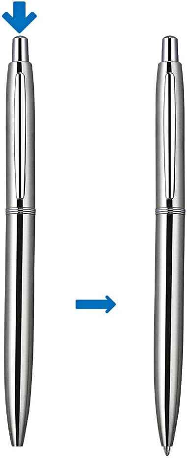 3Pcs Retractable Stainess Steel Metal Ballpoint Pens,6 Replaceable Refills