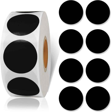 3000pcs 1 inch Dot 6 Rolls Coding Label Stickers Black