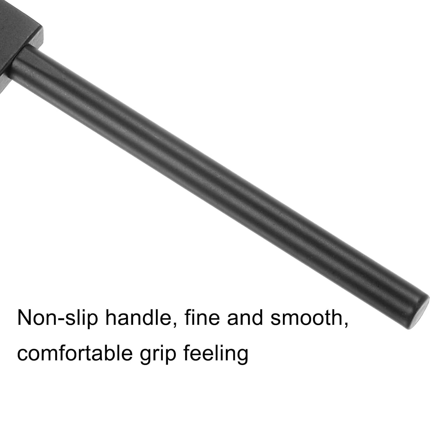 Schwarzer Griff einer 2/4/6 Prong Lederstanze mit Metallstiften