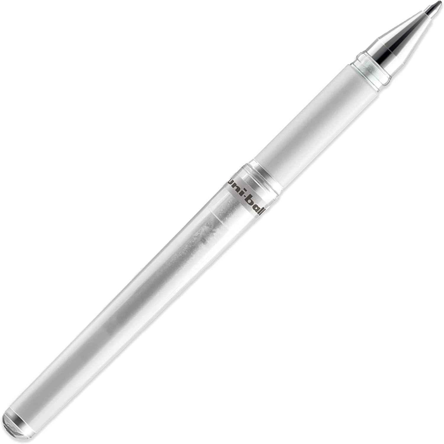 Uni-Ball UM 153 Signo Broad Point Gel Pen White 3 Pack