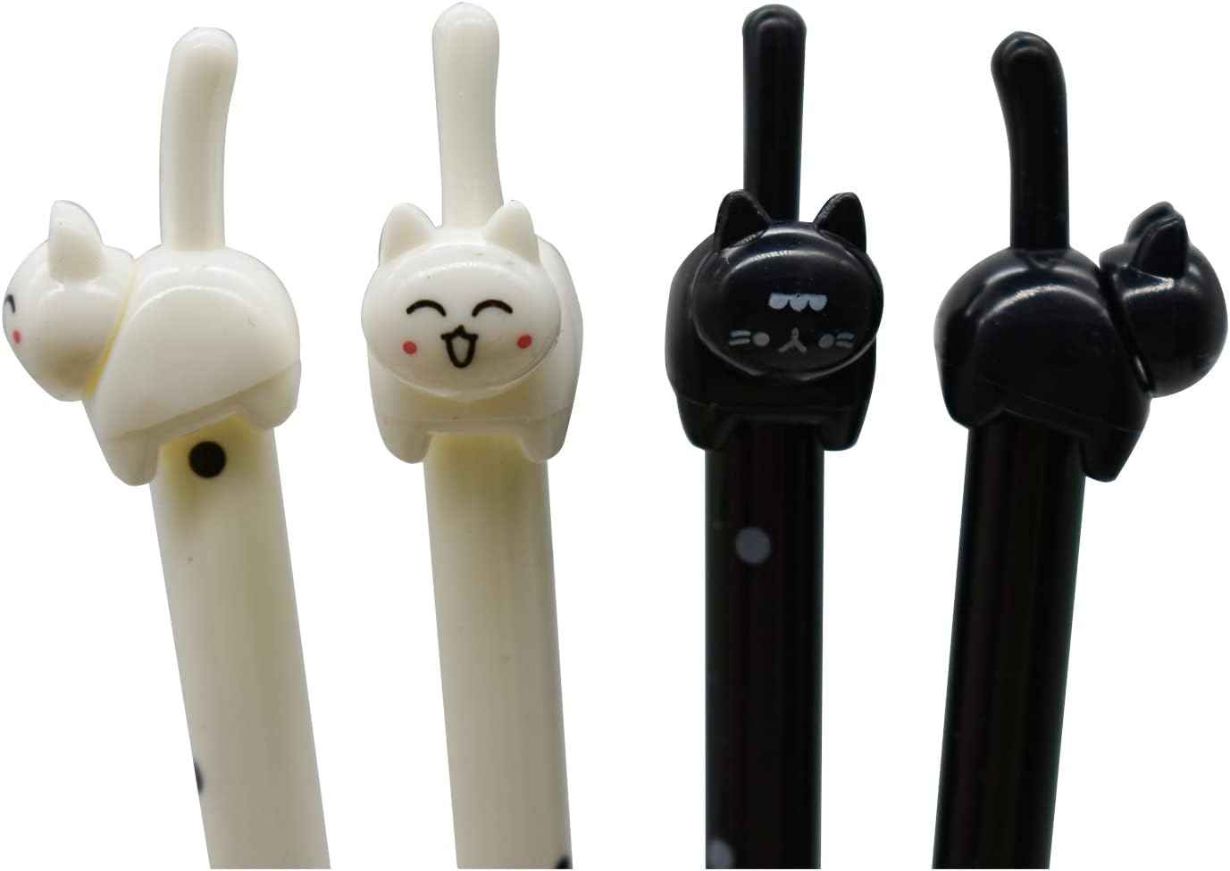 12PCS Cat Tail Cat Face Gel Pens