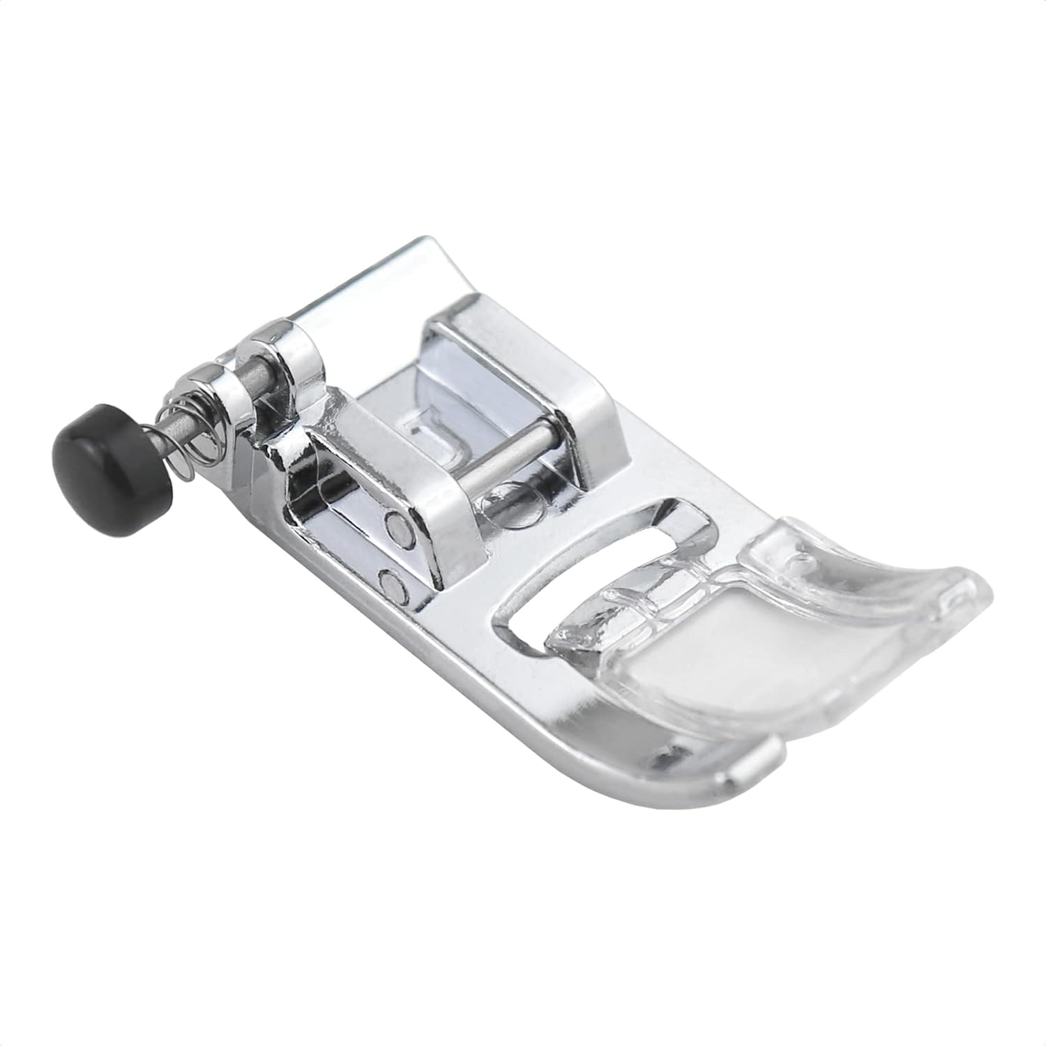 2PCS zigzag presser foot set SA175/SA176, shiny metal body with black knob
