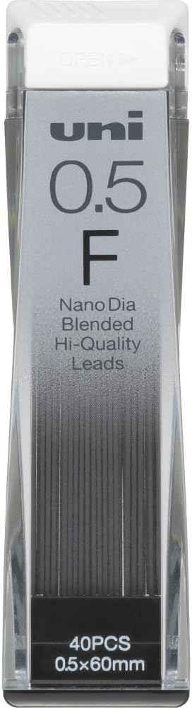 Uni Mechanical Pencil Lead,Nano Dia,0.5mm F 3 Pack