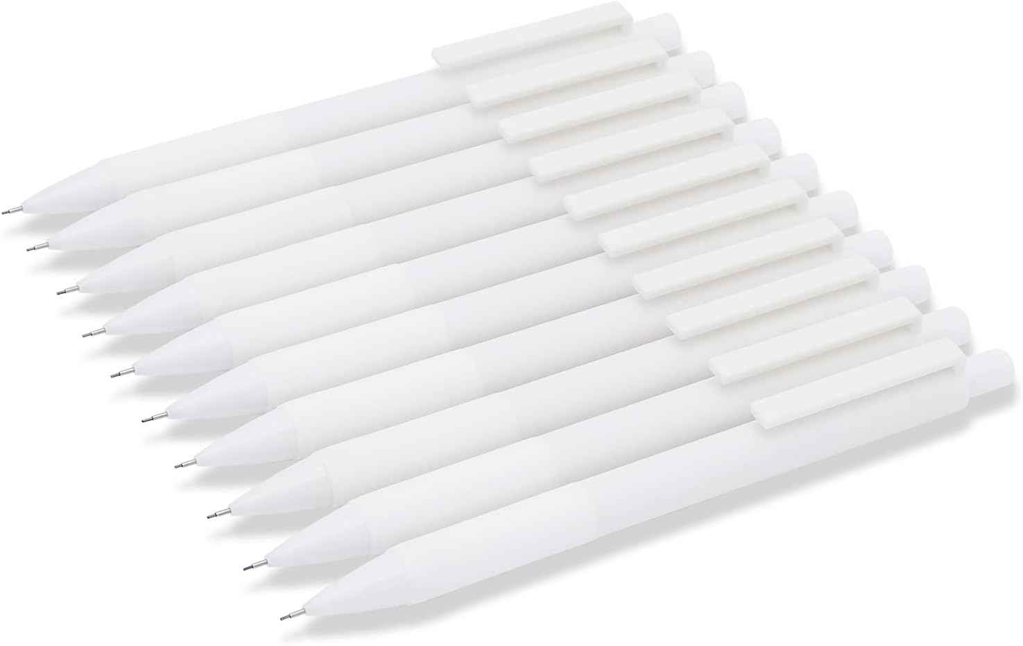 0.5mm Drawing Mechanical Pencils 10 Pack White