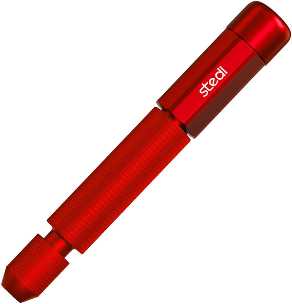 Stedi Manual Pin Vise Hand Drill for Gundam Miniature Military Model Red Handle (Handle Only)