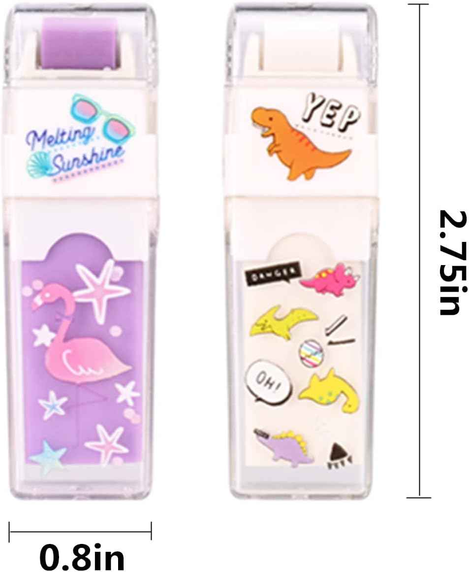 6PCS Cute Animals Pencil Erasers for Kids