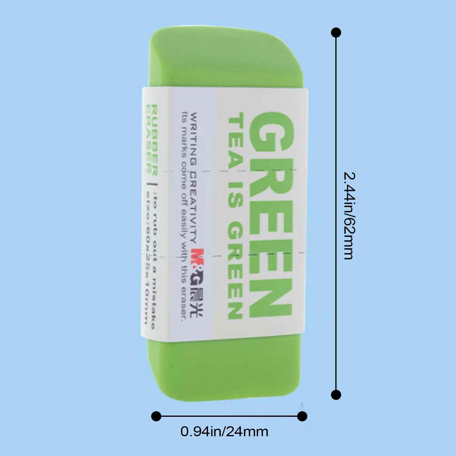 M&G Large Pencil Erasers,8 Assort Colors
