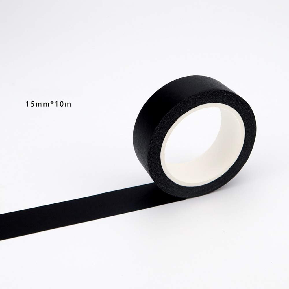 20 Rolls Washi Tape Solid Color White and Black Masking Tape