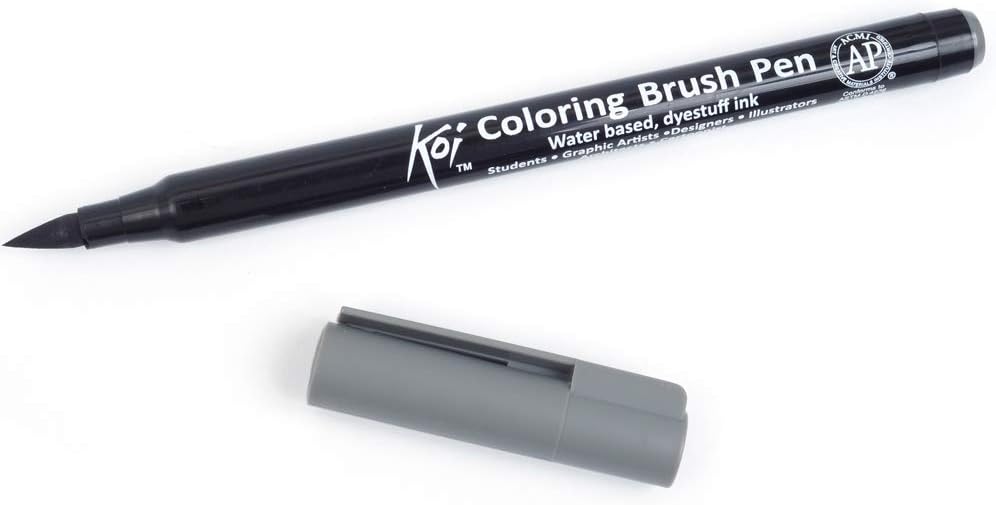 SAKURA Koi Colouring Brush Pen Set 6 Grey Pens