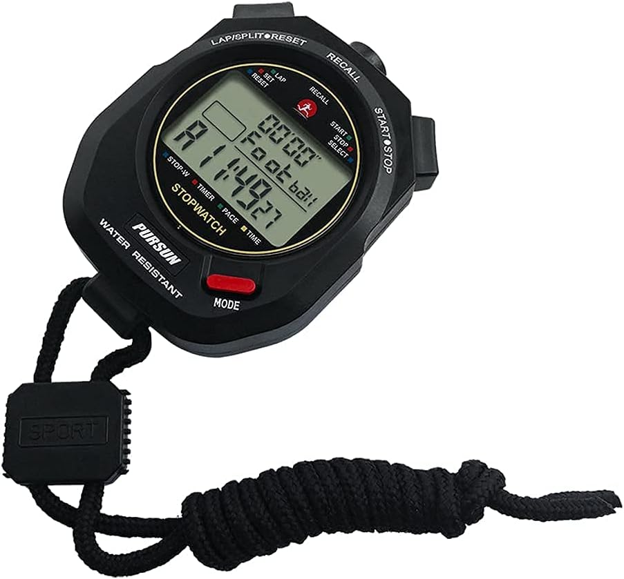 PURSUN PS-1003 Professional Stopwatch Timer for Sports 100 Lap