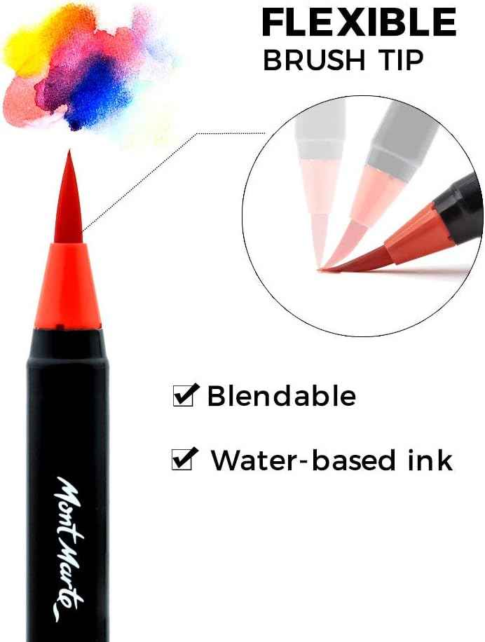 Mont Marte Premium 12 Watercolor Real Brush Pens