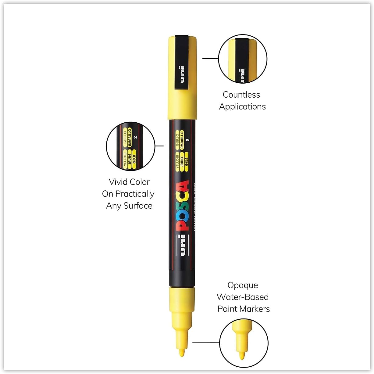 Uni Posca Paint Marker PC-3M - 24 Color with Carrying Bag