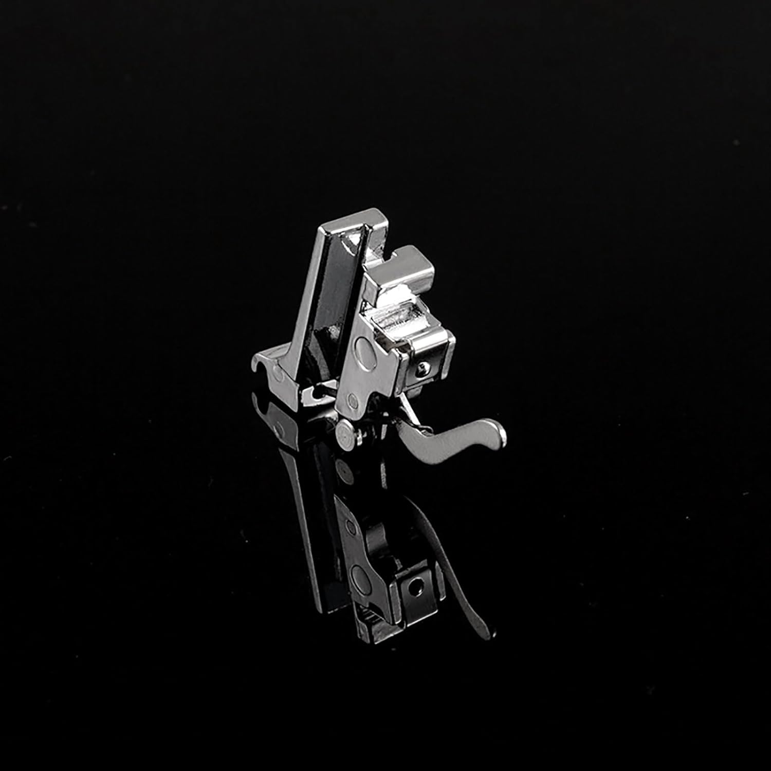 High shank presser foot adapter holder, metal construction with front lever