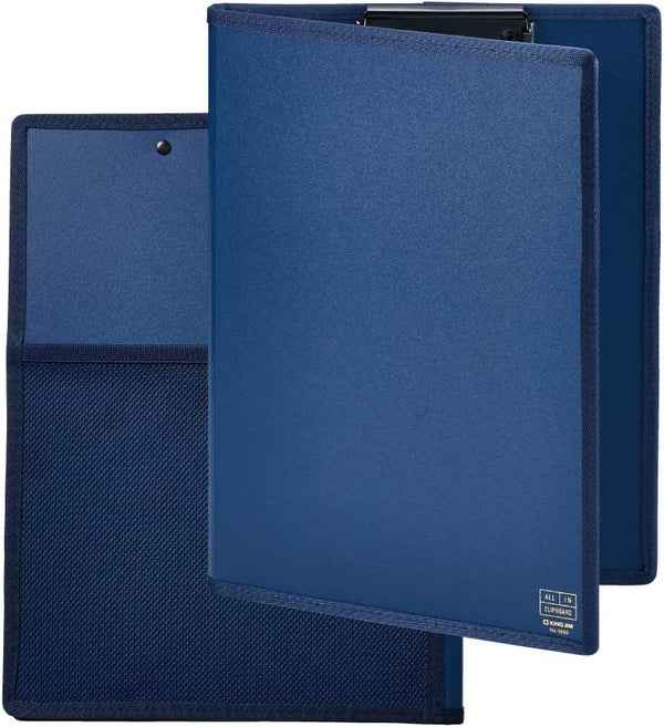 King Jim 5995 All in Clipboard with Cover,A4 Bi-Fold Blue