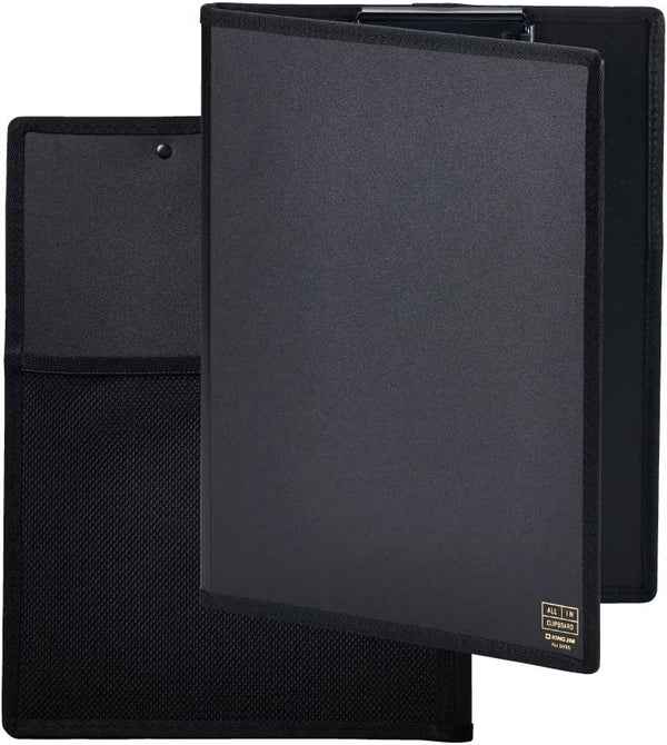 King Jim 5995 All in Clipboard with Cover,A4 Bi-Fold Black
