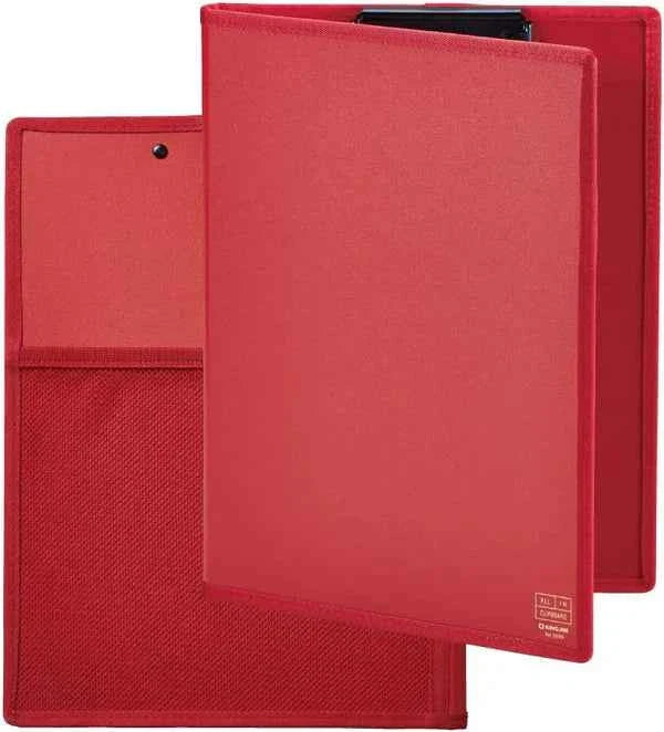 King Jim 5995 All in Clipboard with Cover,A4 Bi-Fold Red