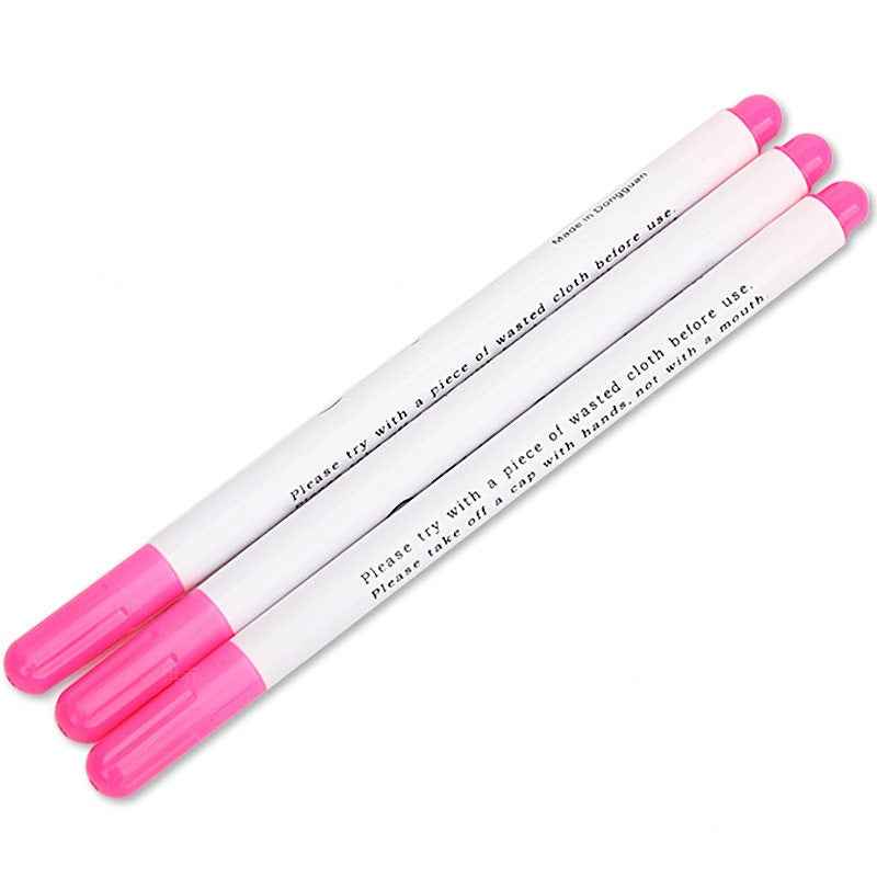 12pcs Disappearing Ink Marking Pen,Air Water Erasable Pen Fabric Marker Pink