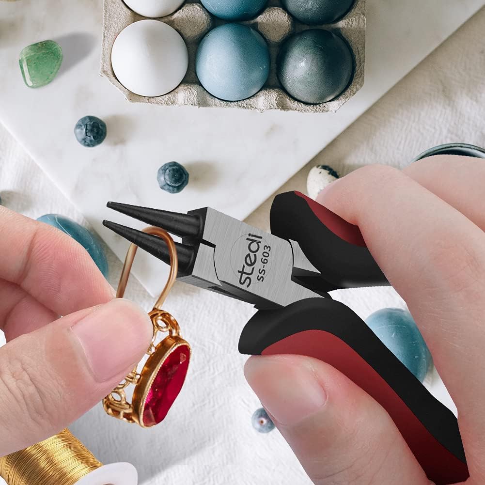 Stedi 5-inch Round Nose Pliers for Jewelry Making Handicrafts