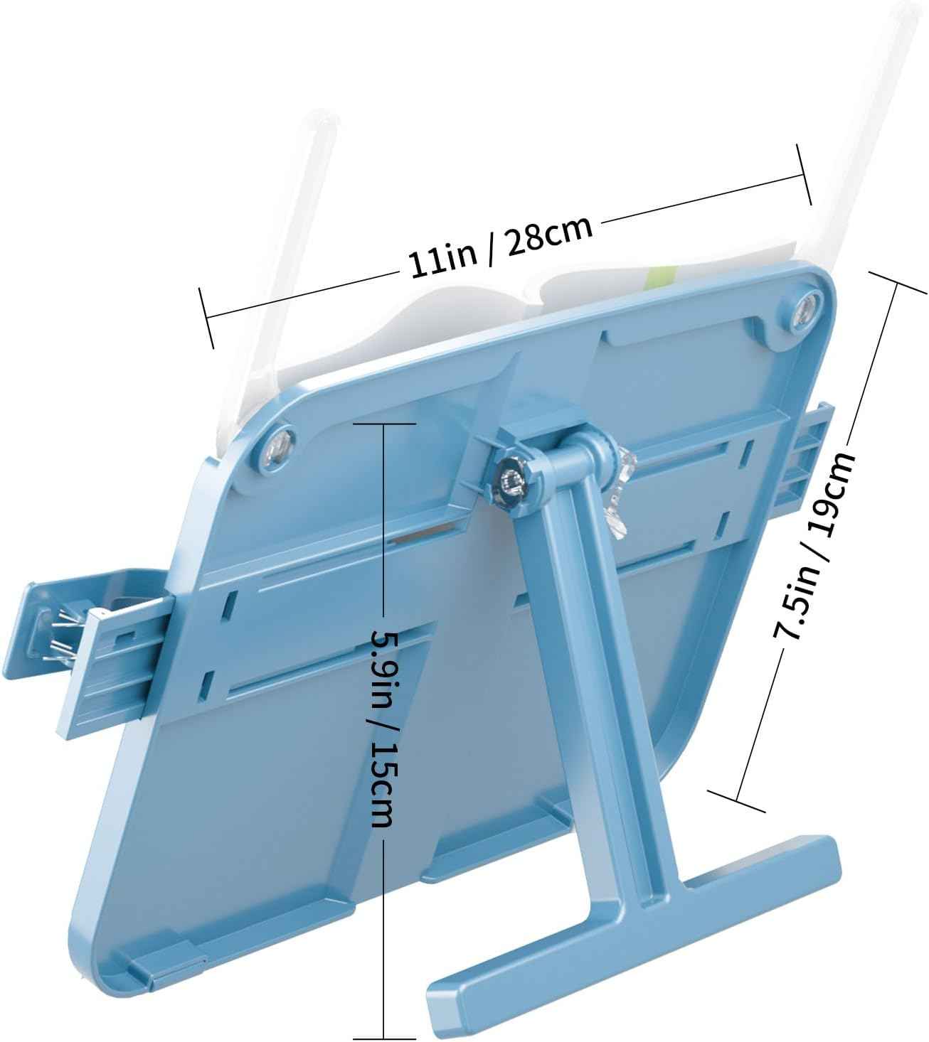Hands-Free Desktop Book Stand for Kids with Paper Clip