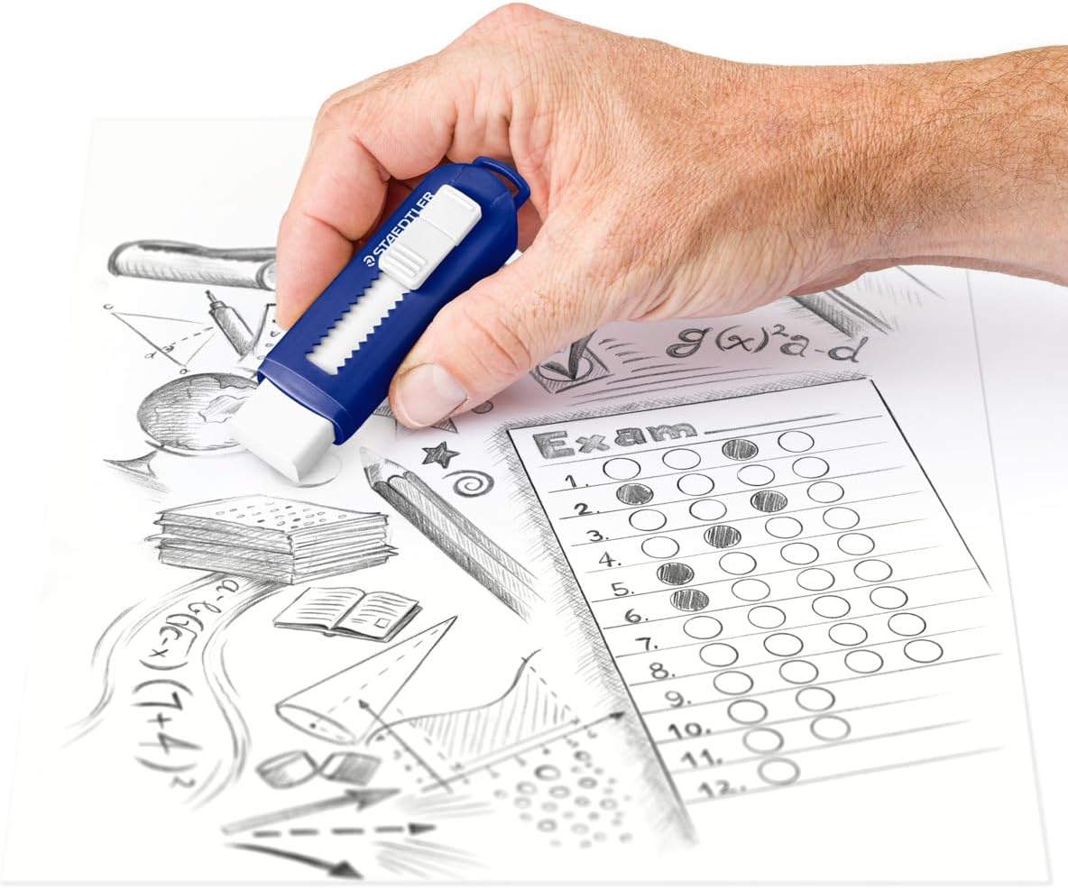 Staedtler Sliding Eraser with Plastic Sleeve,4 Color Pack