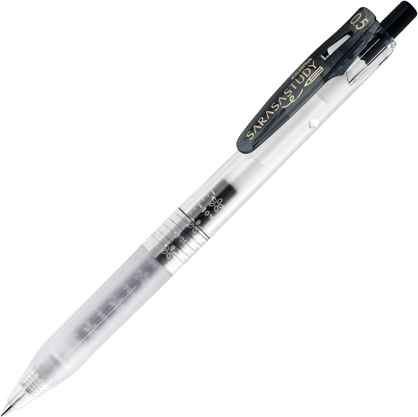Zebra JJM88 Sarasa Study Gel Ballpoint Pen,0.5,Black,10 Pieces Black