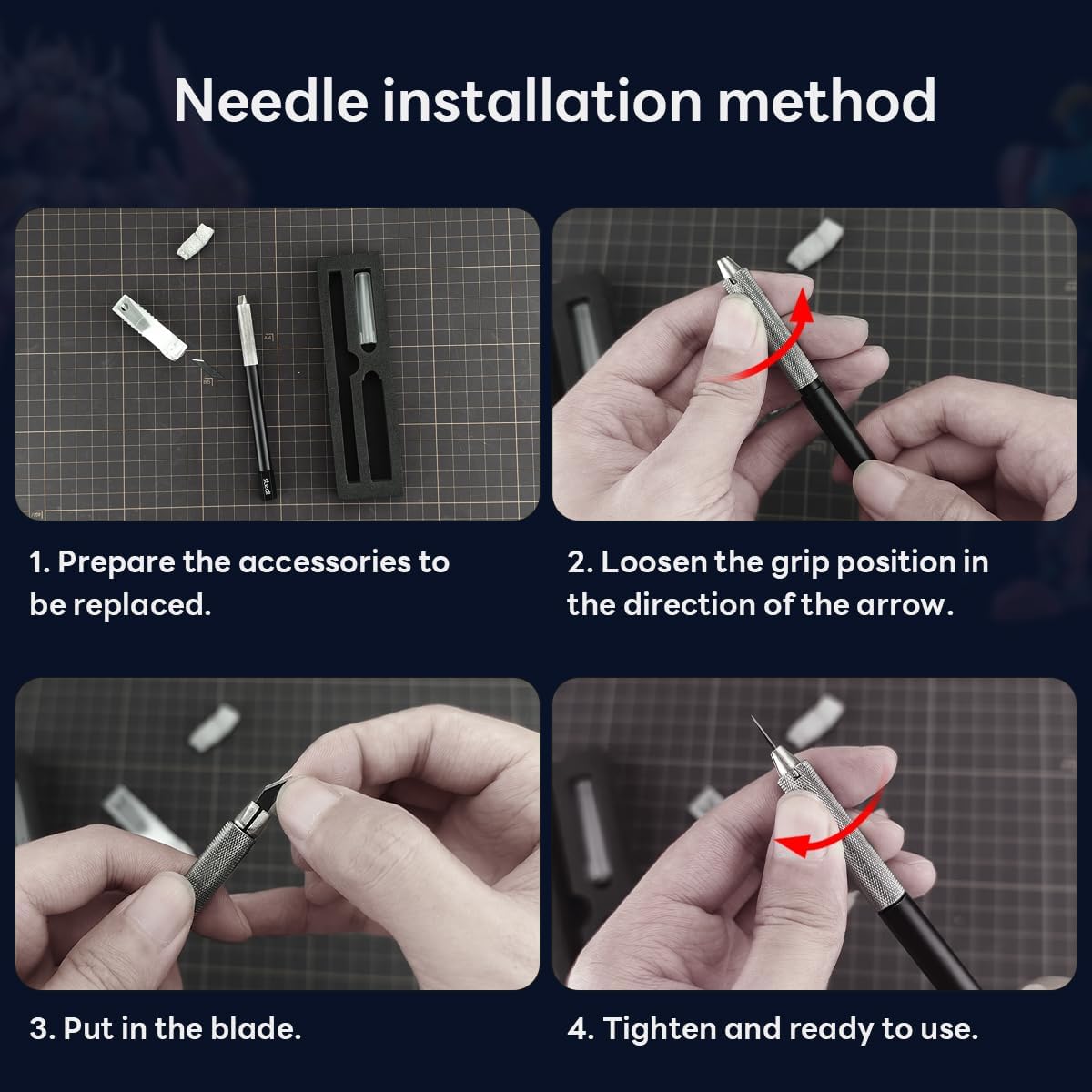 Stedi Craft Hobby Model Knife Kit with 20PCS Blades 4MM