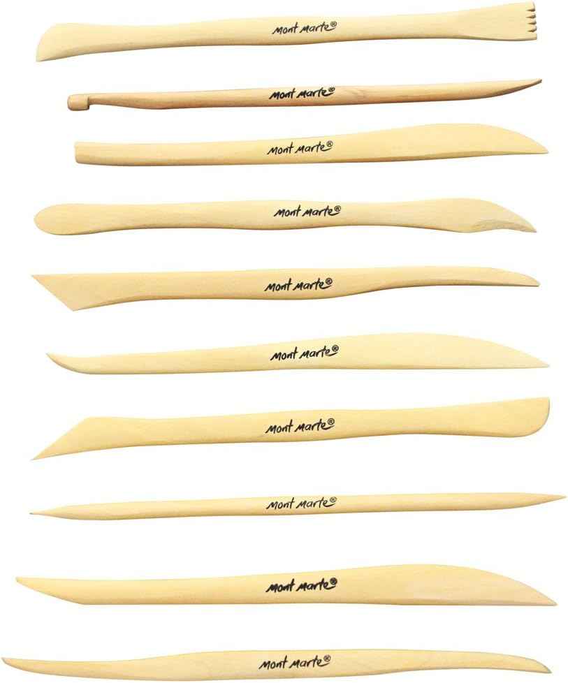 Mont Marte Boxwood Mini Clay Modeling Tools 10 Piece
