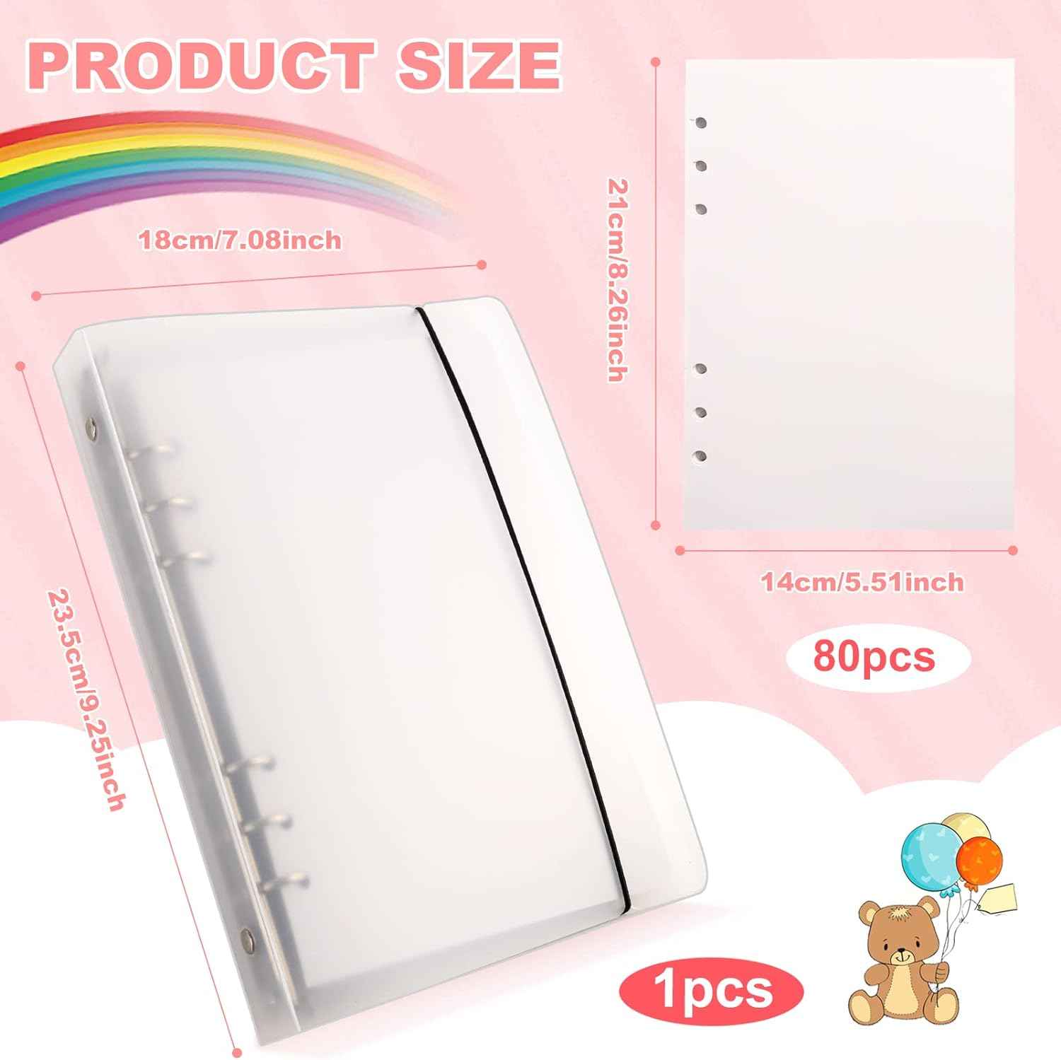 Reusable Sticker Book 80 Sheets Sticker Collecting Album Plus Size A5