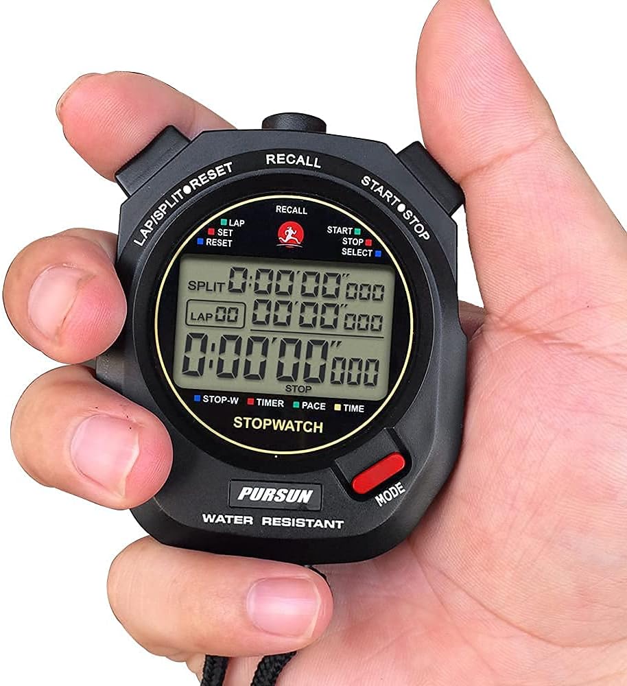 PURSUN PS-1003 Professional Stopwatch Timer for Sports 100 Lap