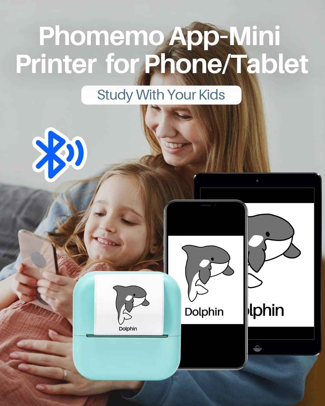 Phomemo M02X Mini Sticker Printer for Study,DIY Scrapbook,Photo