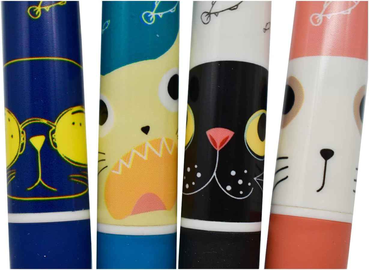 12PCS Cat 4in1 Multicolor Ballpoint Pens
