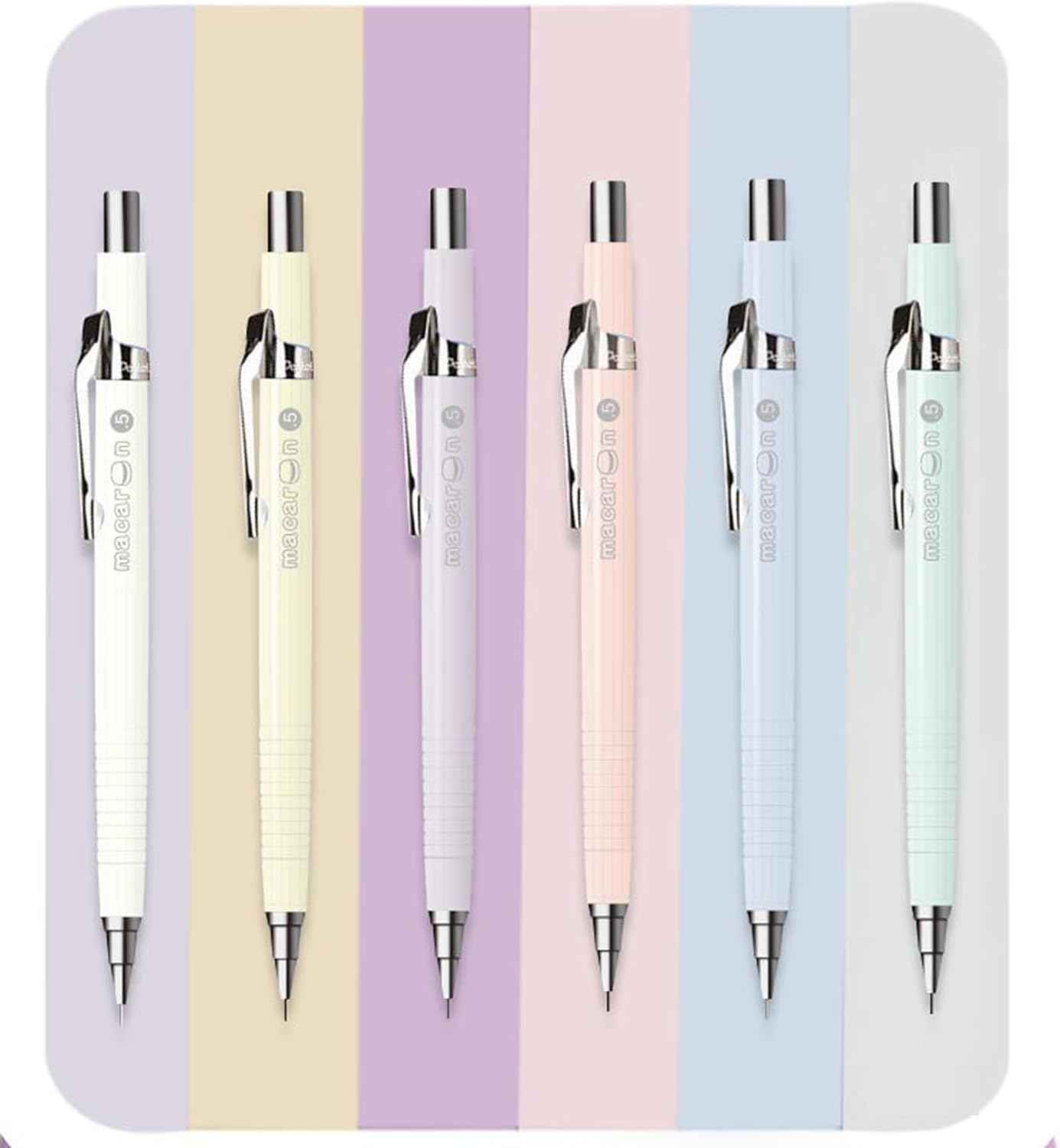 COLNK 6pcs Pastel Art Mechanical Pencil Set 0.5mm