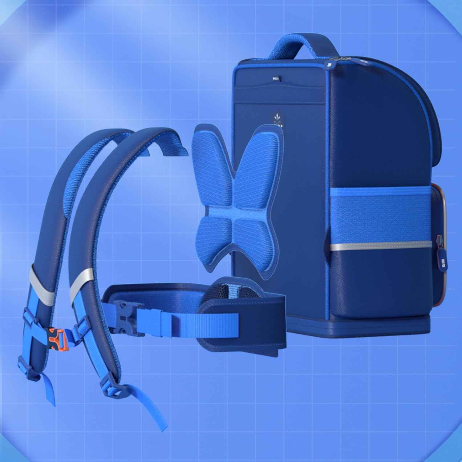 M&G Kids Large Capacity Blue Dinosaur Backpack Boys School Bag