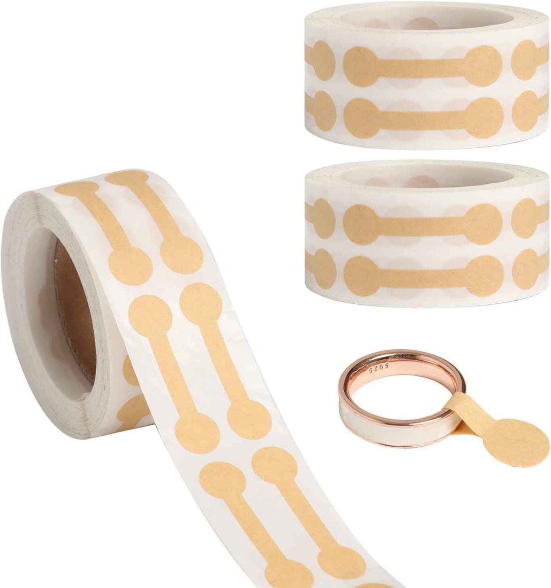 1500pcs Barbell Jewelry Price Tags Kraft Paper