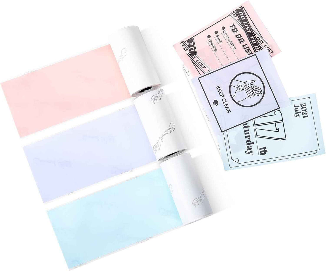 Phomemo Light Pink/Blue/Purple Thermal Sticker Paper 50mm for T02 M02 M04S Printer