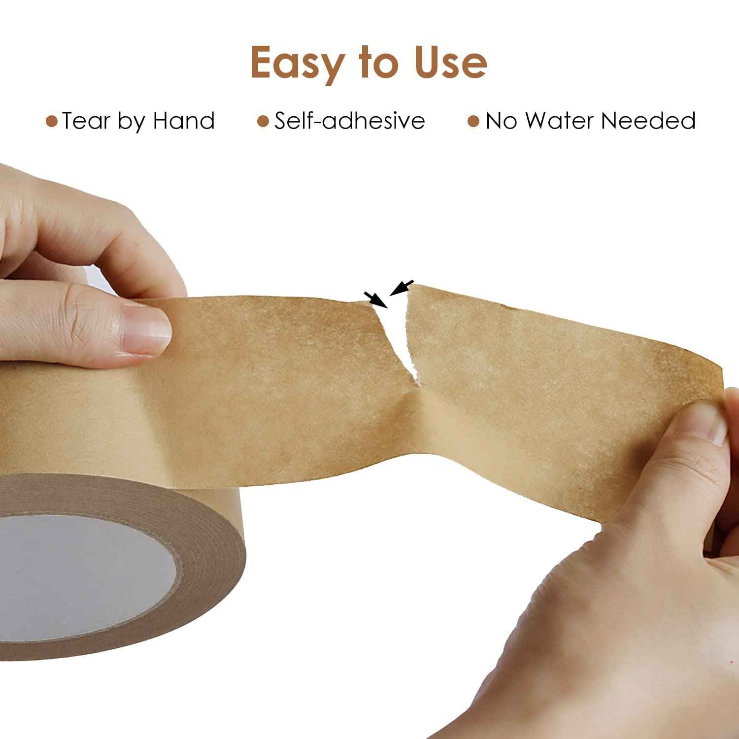 Writable Brown Paper Packing Tape 2inch x 55YD