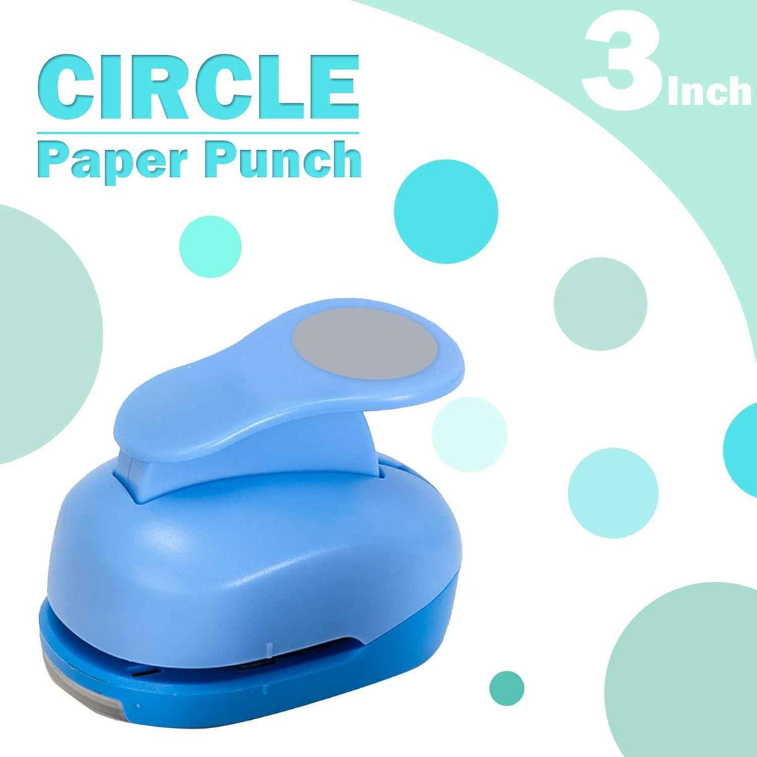 Large 3 Inch Craft Circle Hole Paper Punch for Greeting Cards,Scrapbook Blue
