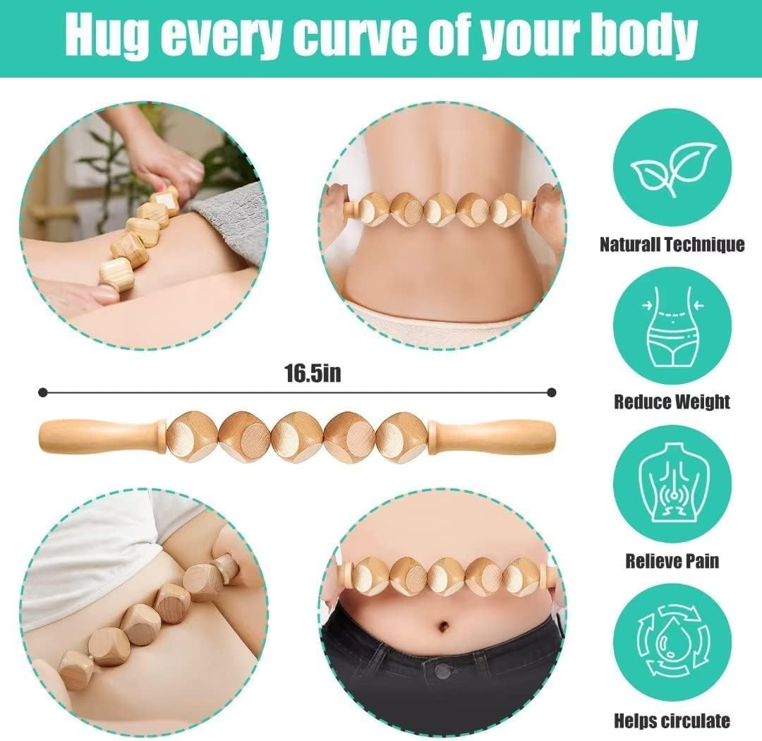 Gua Sha Wooden Wood Therapy Massage Tools 6 Pack