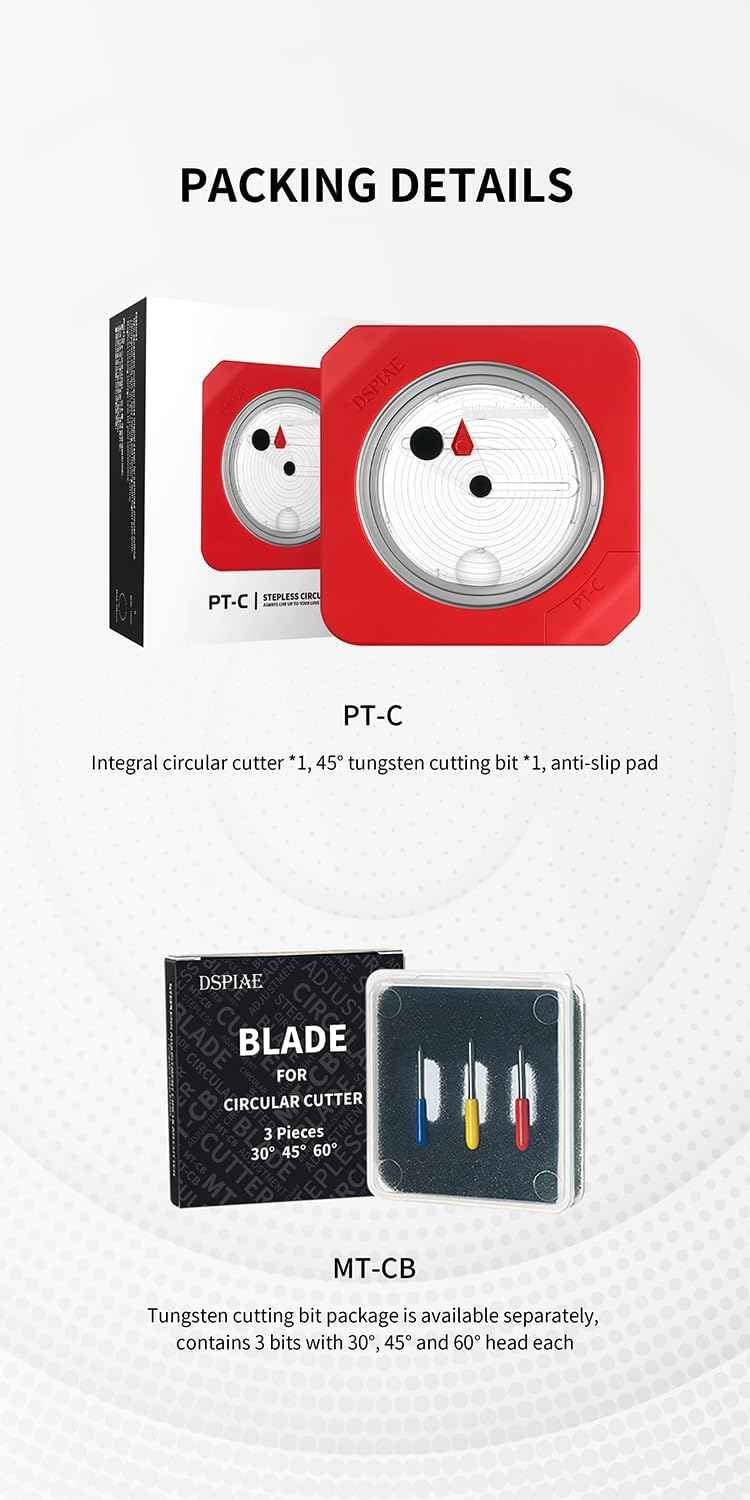 DSPIAE PT-C Integral Rotary Integral Circular Cutter (1-50mm) Circle