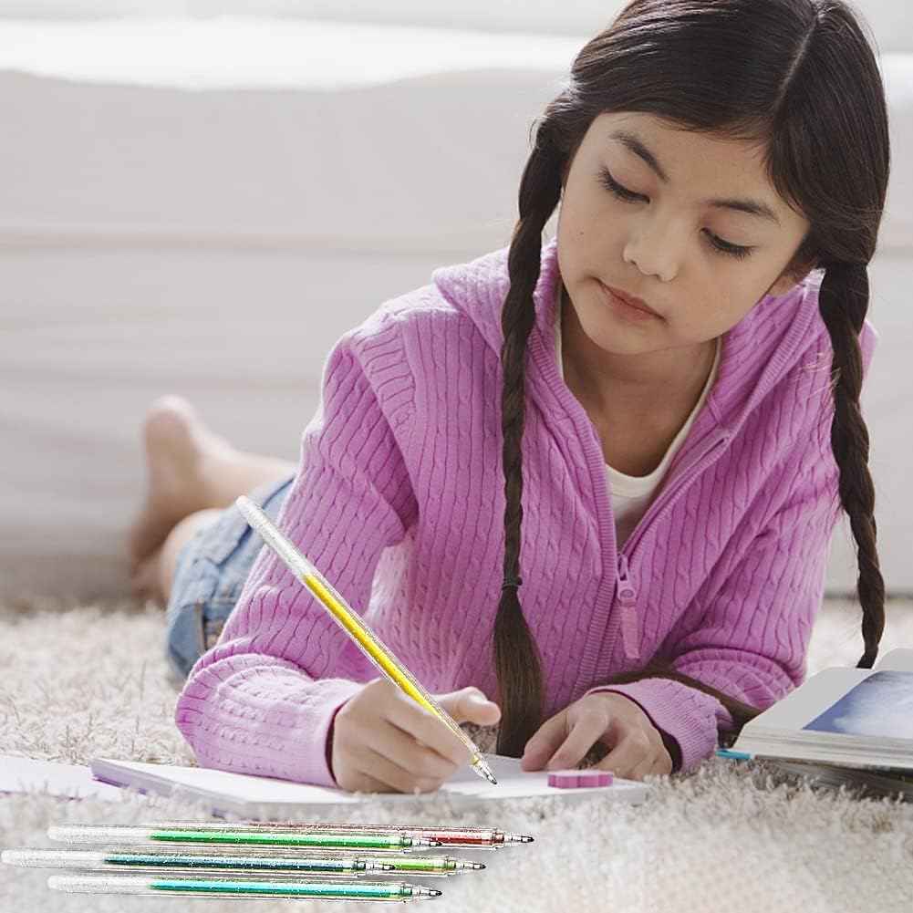 6/12/18 Colors Glitter Pen Set for Kids Adult Coloring Drawing Crafting Doodling