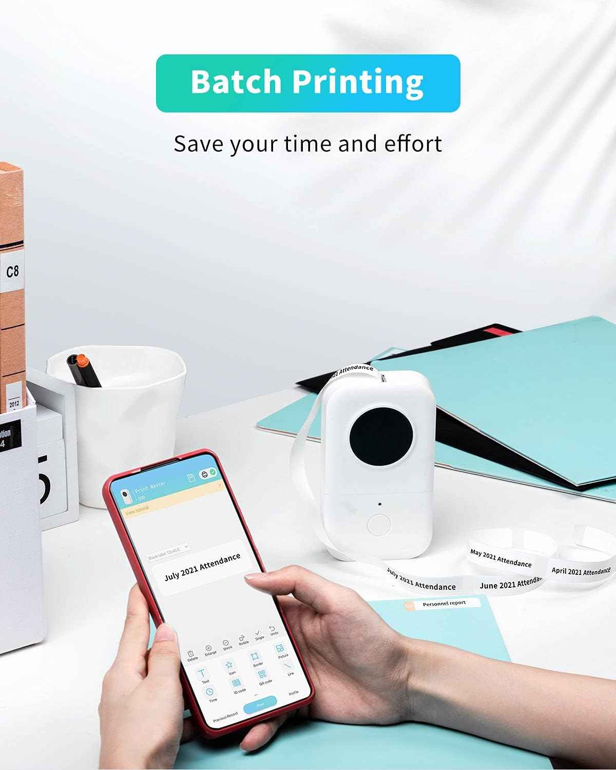 Phomemo D30 1/2 Inch Sticker Label Maker Machine Printer