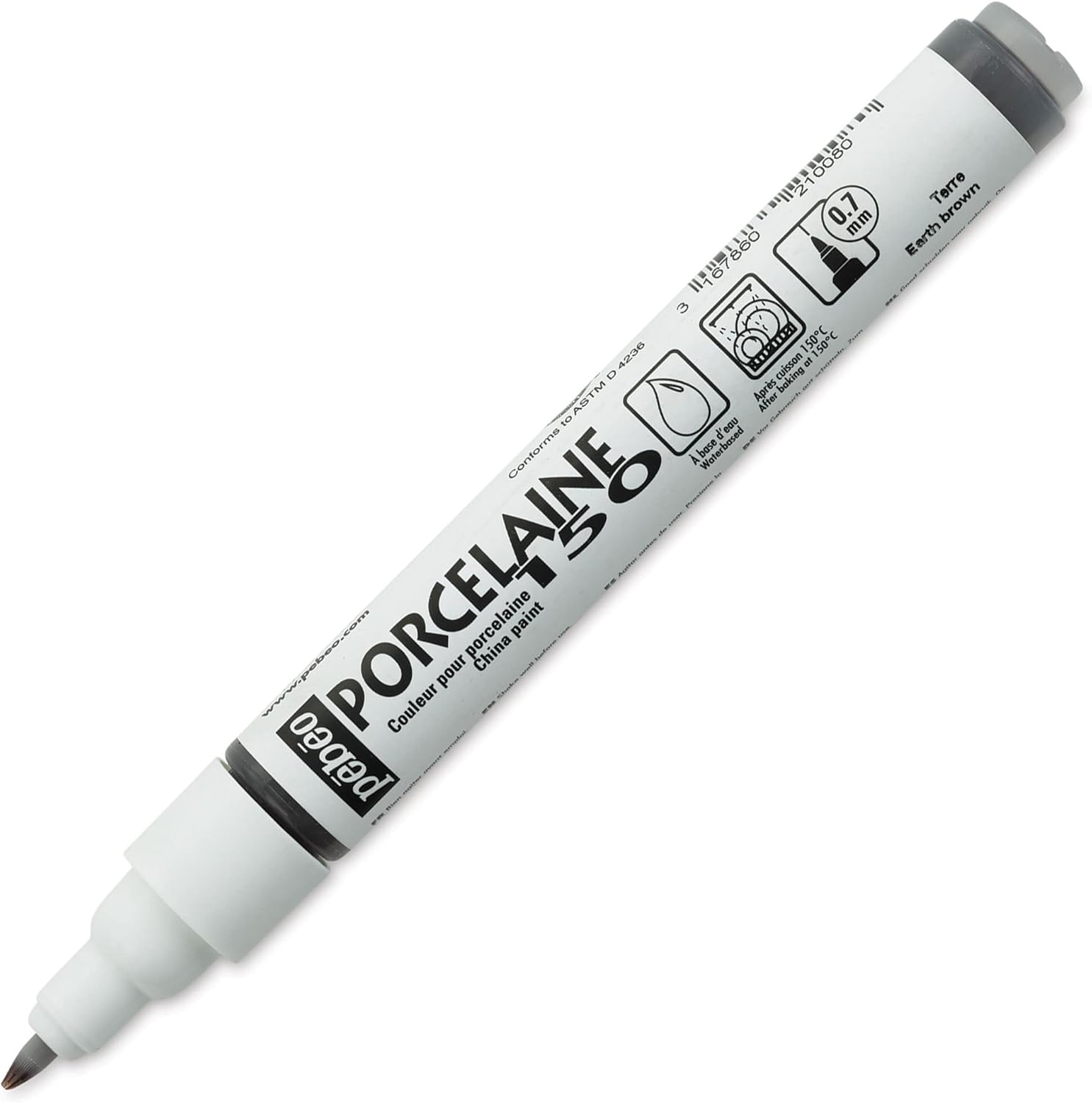 Pebeo Porcelaine 150, China Paint Fine Tip Marker 0.7mm Earth Brown