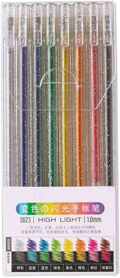 6/12/18 Colors Glitter Pen Set for Kids Adult Coloring Drawing Crafting Doodling 8 Colors Set