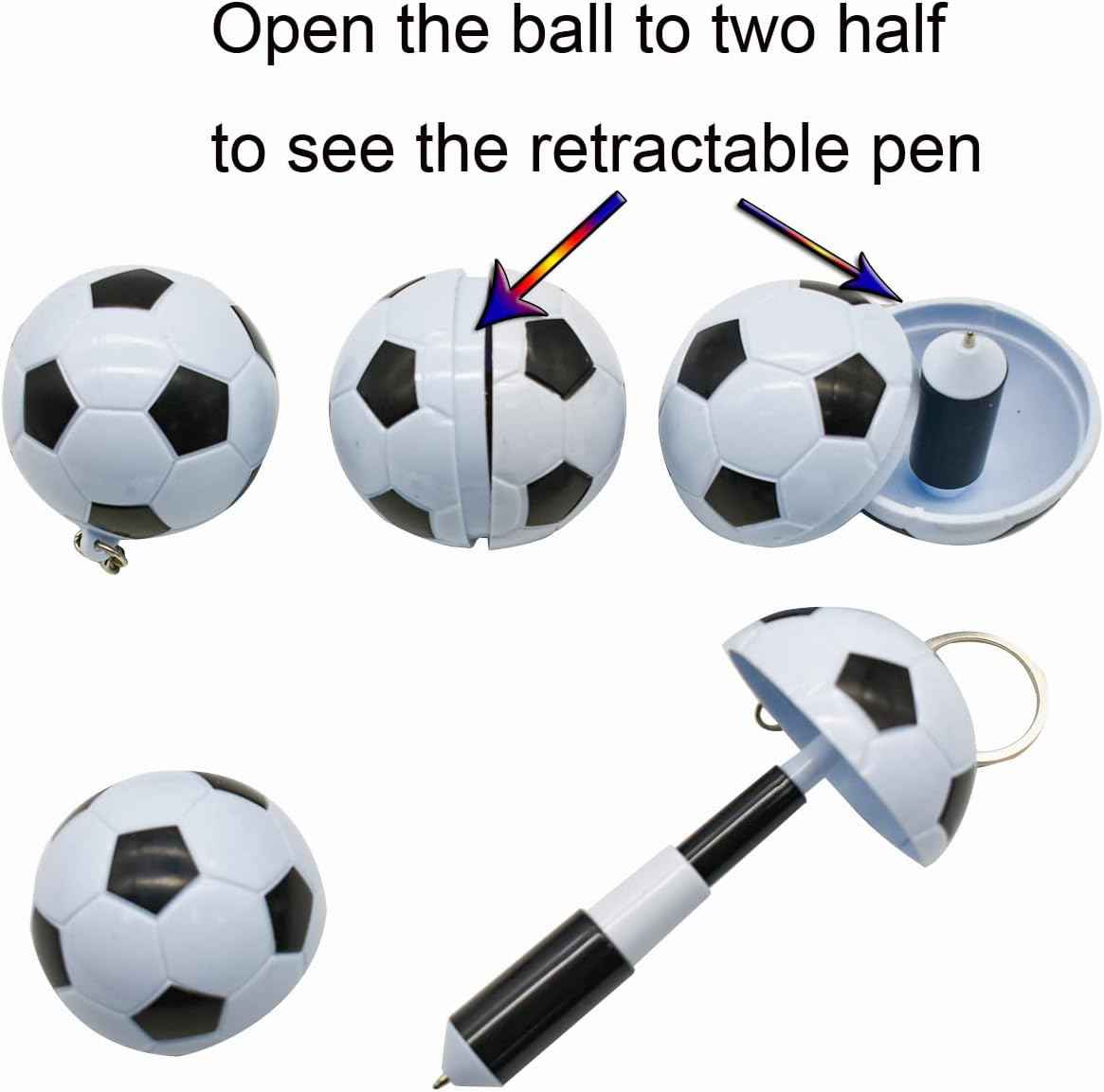 6PCS Novelty Mini Soccer Ball Pens Football Gel Pens
