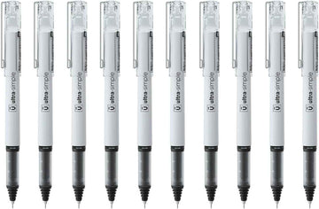 M&G 10Pcs Liquid Rollerball Pens 0.5mm Ultra Fine Point Black Ink Quick Dry