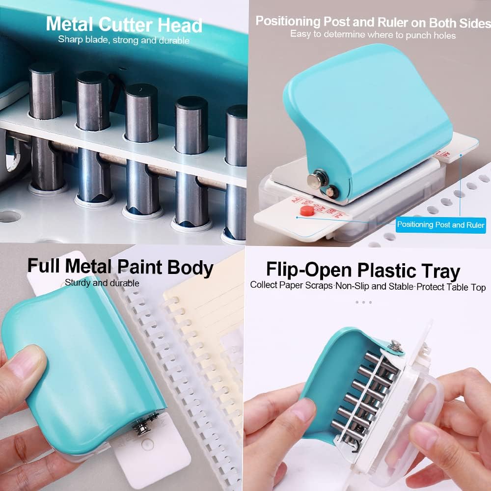KW-trio 6-Hole Paper Punch Handheld for A4 A5 B5