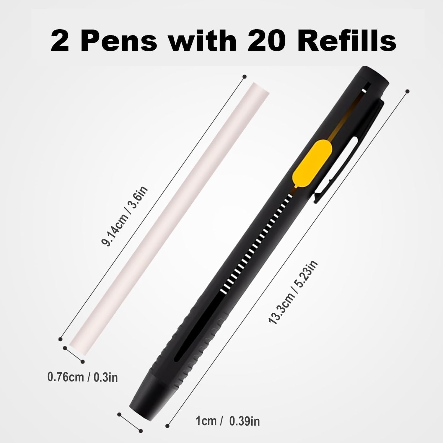 Heat Erasable Fabric Marking Pen Set,2 Pens with 20 Refills