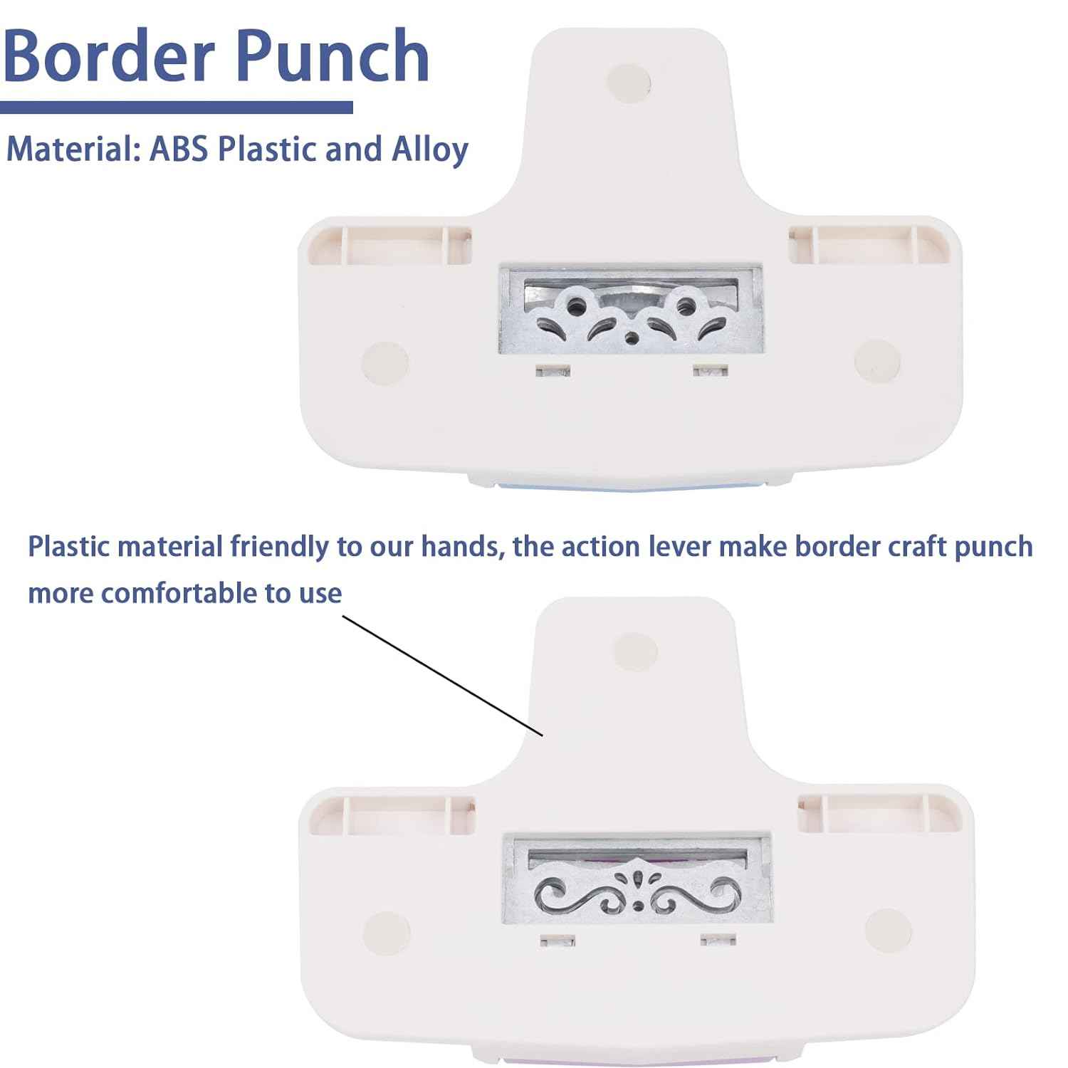 2 Pieces Border Punch for DIY Paper Crafts Scrapbooking Cards