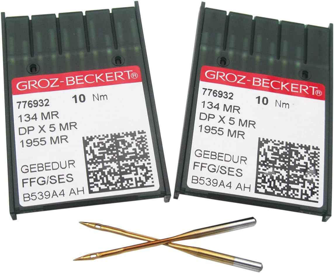Groz-Beckert 134 MR DPX5MR quilting machine needles, 2 packages and 2 needles